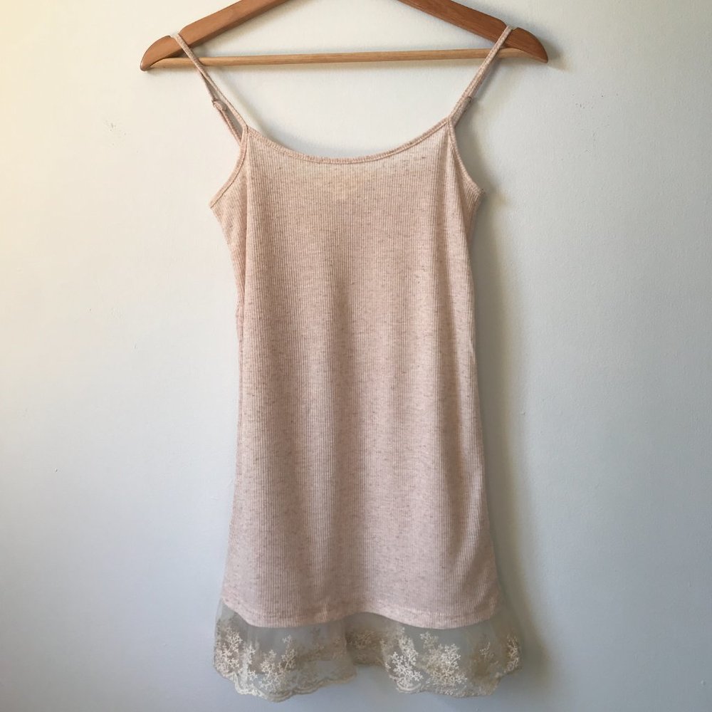 Hem & Thread Lace Trim Camisole, Size Small